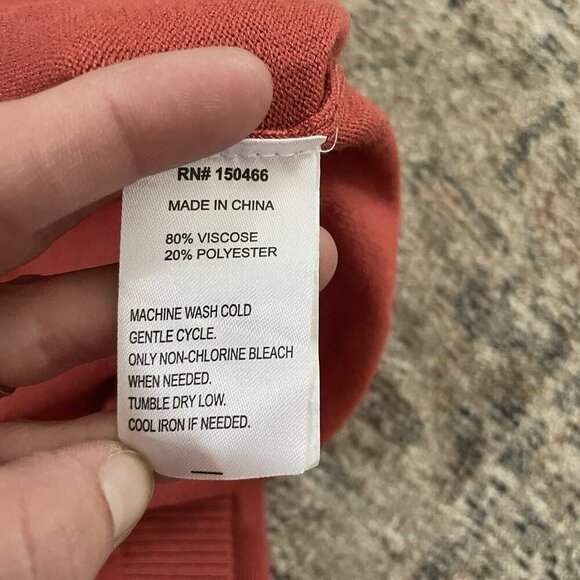 41 HAWTHORN Crew Neck Pullover Sweater Aubree Orange Sz 2X Plus Fall Side Slit - Picture 5 of 9